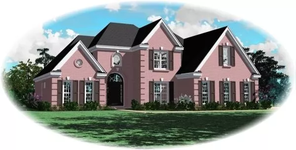 image of 2 story french country house plan 8124